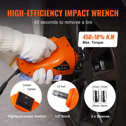 VEVOR Electric Car Jack Set – 5T/11023 LBS Hydraulic Jack + Impact Wrench + Air Pump + LED Light, Portable Tire Lift for SUV Truck – TikTokShopBlackFriday