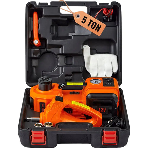 VEVOR Electric Car Jack Set – 5T/11023 LBS Hydraulic Jack + Impact Wrench + Air Pump + LED Light, Portable Tire Lift for SUV Truck – TikTokShopBlackFriday